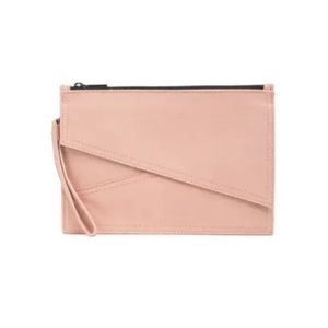 Botkier Clutch Zip Purse Crosstown Large Wrist Strap Leather Color Rossa NIB NWT